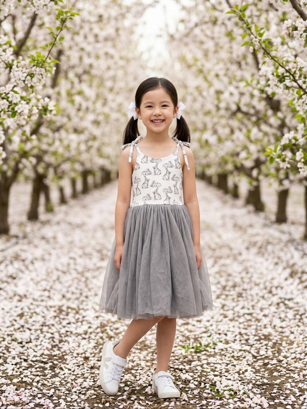 Kate Quinn Bunnies Ballerina Tulle Dress SZ 2T Gray White ‎ Fairytale Princess